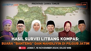 Hasil Survei Litbang Kompas Elektabilitas 3 Srikandi di Pilkada Jatim  Obrolan Newsroom [upl. by Rudolfo]