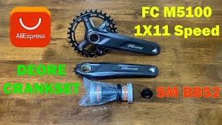 Unboxing Crankset MTB Shimano Deore FC M5100 1x11  Aliexpress [upl. by Dickerson]