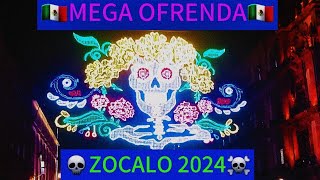 🇲🇽💀☠️‼️MEGA OFRENDA MONUMENTAL EN ZOCALO CDMX MEXICO CITY 2024‼️🇲🇽💀☠️ [upl. by Gnal]