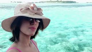 Naila nayem in a Beautiful Pink dress  Maldives tour  during covid19 [upl. by Zelazny]