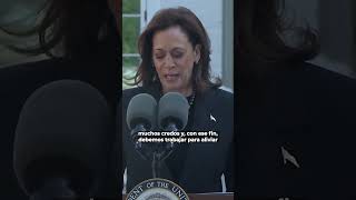 Debemos aliviar el inmenso sufrimiento de los palestinos inocentes de Gaza Kamala Harris Latinus [upl. by Thad299]