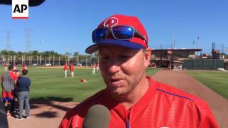 Roy Halladay Helping Phillies Young Pitchers [upl. by Tisbe801]