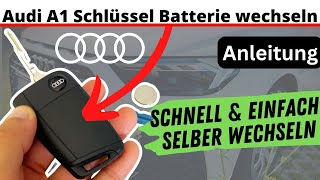 Audi A1 Schlüssel Batterie wechseln Anleitung  so einfach gehts [upl. by Los174]