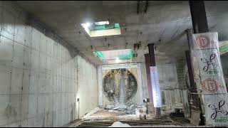 Today at 608pm at KG Halli Underground Metro Stn TBM Bhadra had a breakthrough [upl. by Shaffer]