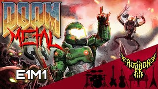 Doom PC  At Dooms Gate E1M1 Music EXTENDED [upl. by Eilssel312]