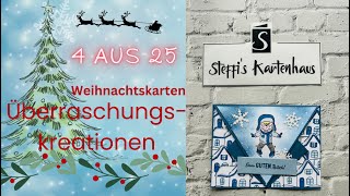 4 aus 25 die Weihnachtskartenchallenge mit Katrin Funfoldcard Arrow Fold Card Stampin‘ Up [upl. by Ceciley231]