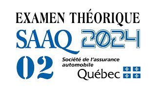 EXAMEN THEORIQUE SAAQ  QUÉBEC 2024  SIGNALISATION ROUTIÈRE02 [upl. by Aisat]