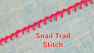 Snail Trail Stitch  Embroidery for beginners [upl. by Esineg]