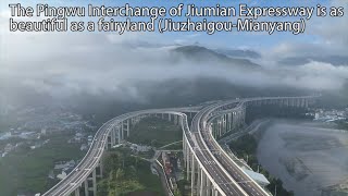 The Pingwu Interchange of Jiumian Expressway is as beautiful as a fairyland JiuzhaigouMianyang [upl. by Nerland]