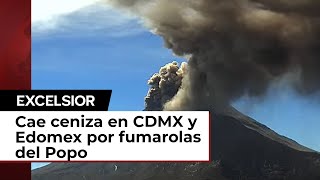 Fumarolas del Popocatépetl obligan a cancelar vuelos del AICM [upl. by Enilrem]