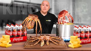 I boiled King Crabs in Gallons of Garlic Butter and Coke [upl. by Culosio]