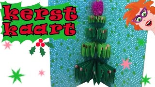 DIY  zelf popup kerstkaarten knutselen  kerstboom vouwen [upl. by Cichocki]