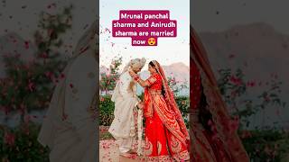 Mrunal panchal sharma and Anirudh Sharmas marriage pictures 🌸❤️ couple marriage shorts [upl. by Estrella]