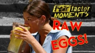 Fear Factor Moments  Eat Ostrich Egg [upl. by Gaivn422]