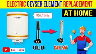 Electric Water Heater Element Changing At Home l Geyser Repairing l How To change Geyser Element [upl. by Haiacim]