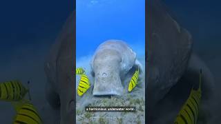 Sea Cow Manatee munching Grass on the Ocean bottom wildlife shorts oceansoundsrelaxing [upl. by Naashar]