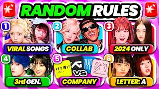 Save ONE Song RANDOM Rules 6 Tracks Ultimate Showdown 🎶🔥  KPOP GAME 2024  2025 [upl. by Zaller]