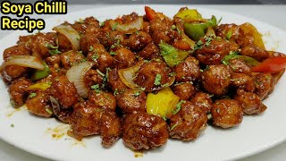 Easy Chilli Soya Restaurant Style  Soya Chunks Recipe  Soya Chilli  high protein  Chef Ashok [upl. by Bennet]