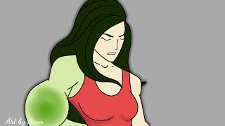 SHE HULK TRANSFORMATION animation part7 Fan animation2d animation artbyarun01 [upl. by Nue]