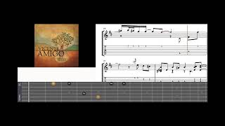 PARTITURA y TABLATURA para guitarra ”IDILICO”  VICENTE AMIGO Transcription [upl. by Airet123]