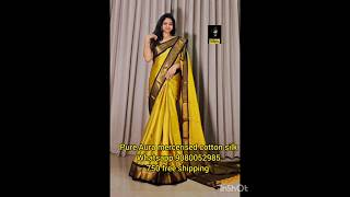 Pure Aura Mercerised Cotton Silk sareesssl sristyleloft saree trending latest [upl. by Pare209]