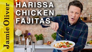 Easy Harissa Roast Chicken Fajitas  Jamie Oliver [upl. by Attesoj731]