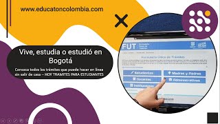 ¿Vive estudia o estudió en Bogota Tramites que puede hacer en linea en el portal de la alcaldia [upl. by Nich]