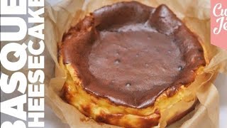 Basque Burnt Cheesecake Recipe  Creamy and gooey easy cheesecake [upl. by Lehsar]