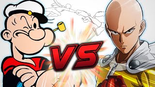 Popeye VS Saitama One Punch Man in a DEATH BATTLE animation [upl. by Belden]