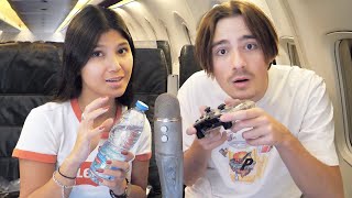 ASMR WITH MY GIRLFRIEND IN AIRPLANE [upl. by Ahsinet857]