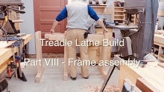 Treadle Lathe Build Part VIII Frame assembly [upl. by Halyhs929]