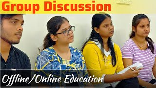 Group Discussion  offline and online Education Debate  Best English speaking class in LucknowEp1 [upl. by Acinorev]