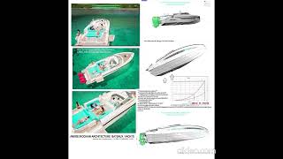 135m Go Fast Stepped Hull Sport Boat Outboards 3x300hp ArchitectureampDesign Andrei Rochian [upl. by Richart]