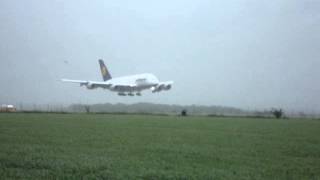 Lufthansa A380 landet in Linz  Hörsching [upl. by Sunev]