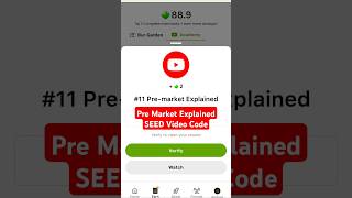 Pre Market Explained  SEED Video Code  Telegram SEED Airdrop [upl. by Nahtaj]