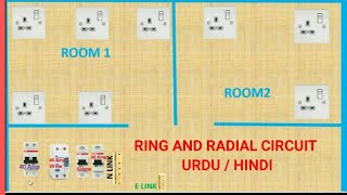 ring radial circuit urdu hindi [upl. by Honniball]