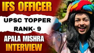 IFS OFFICER APALA MISHRA🔥 RANK 9 INTERVIEW [upl. by Neill]