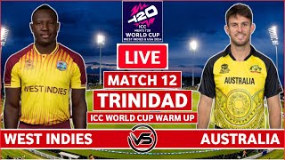 ICC T20 World Cup Warm Up Live Australia vs West Indies Live  AUS vs WI Live Scores amp Commentary [upl. by Ivek]