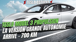 Tesla lance la Model 3 Propulsion Grande Autonomie 2024 avec 700 km dautonomie [upl. by Anayk]