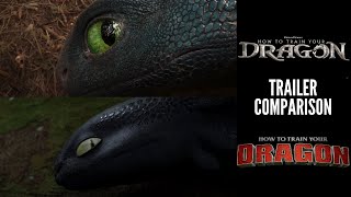 How To Train Your Dragon 2025 amp 2010  Teaser Trailer Comparison Live Action VS Animated [upl. by Oiramrej46]