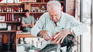 Classic Sicilian Barber Shave From Retired Barber Melbourne Aus [upl. by Lin794]