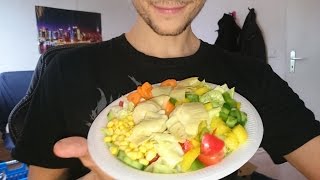 ASMR Crunchy amp Colorful salad with balsamico dressing  Relaxing Eating Sounds No talking  Vegan [upl. by Hamachi799]