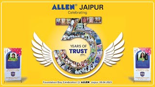 Celebration of ALLEN Foundation Day 18042023 ALLENJaipurofficial [upl. by Novelia]