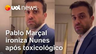 Pablo Marçal ironiza Nunes após exame toxicológico e provoca rival em vídeo Será que vai fazer [upl. by Enelyaj]