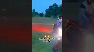 Apache RTR 2v vs RTR 4v new features 🔥🔥shorts youtube reels trending viralshort tvs apache [upl. by Ramoh522]