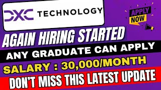 DXC Technology Hiring Started  Mega Off Campus Drive 2024  Latest jobs 2024 [upl. by Nauqes]