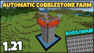 AUTOMATIC COBBLESTONE FARM MINECRAFT 121 HINDI [upl. by Yarised]