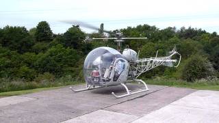 Bell 47G 3B1 Modified  Take Off [upl. by Bobine]