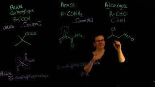 Nomenclature  acide carboxylique amide aldéhyde ester nitrile [upl. by Subir795]