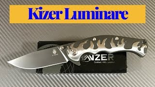 Kizer Luminare Knife Ki4447A1 framelock flipper knife with S35VN blade steel [upl. by Nirra]